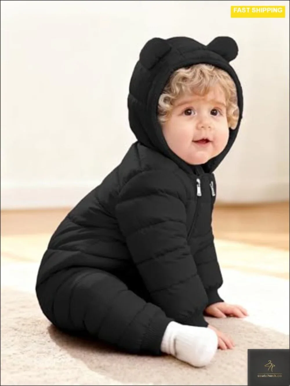 Baby Snowsuit Fleece Lined Winter Romper
